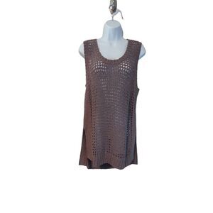 BCBG Cotton Crochet Sandi Tank top